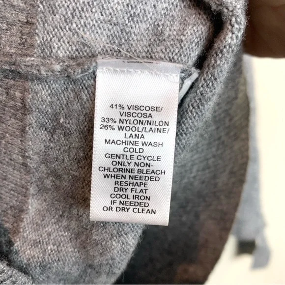 Loft gray sweater viscose/nylon/wool blend LP - Picture 8 of 8